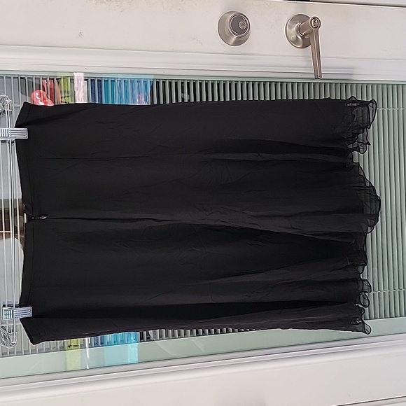 Silk Flowy Fully Lined Midi Skirt - Picture 4 of 11